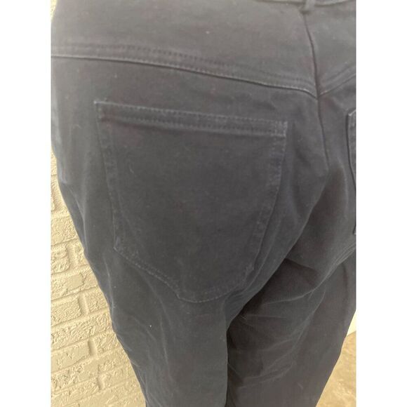 St John Women Stretch Dark Blue Jeans With Gold Tone Hardware Size 12 - Picture 5 of 8